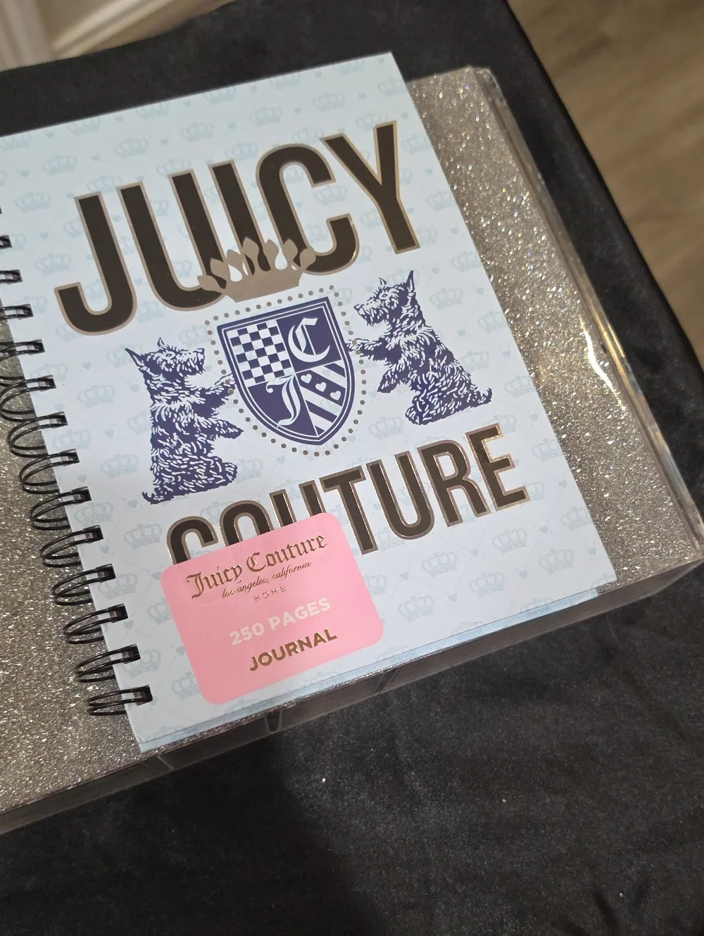 Juicy Couture Home Scottie Dog Crest Logo Spiral Journal